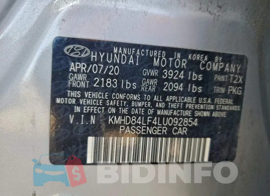 KMHD84LF4LU092854 Photo# 13