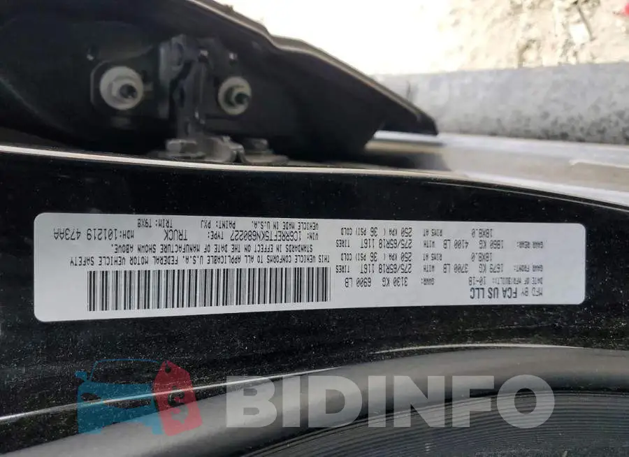 1C6RREFT5KN680227 Photo# 12