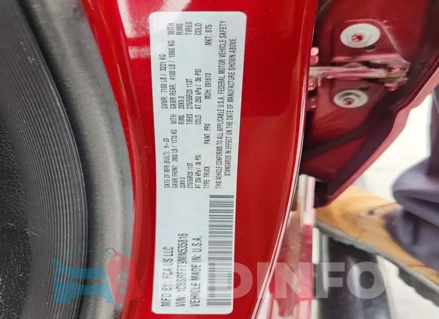 1C6SRFFT9MN535816 Photo# 13