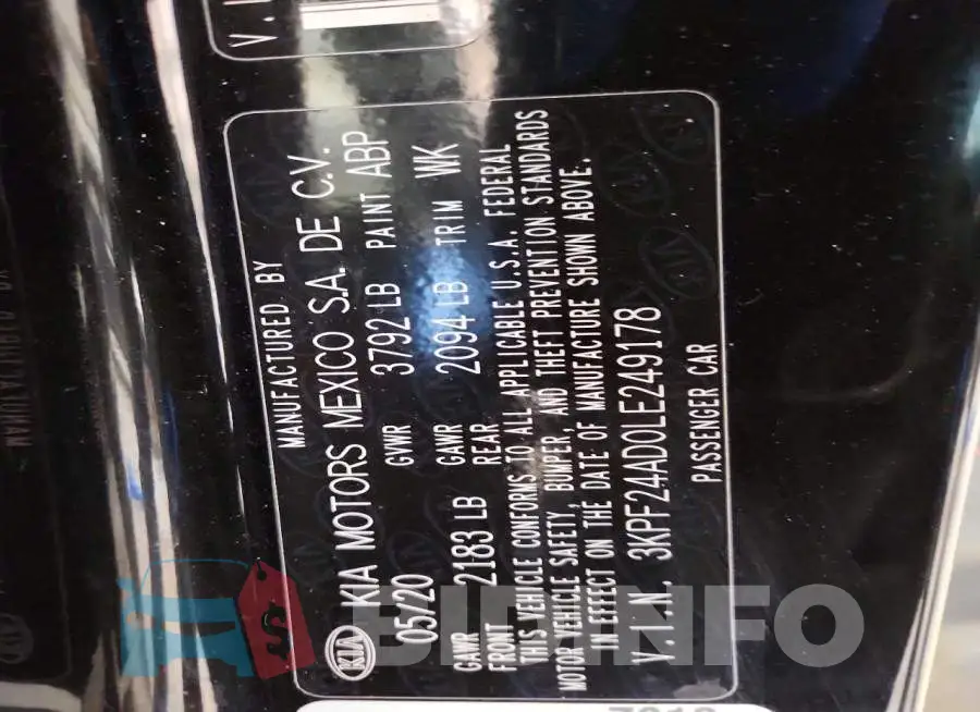3KPF24AD0LE249178 Photo# 12