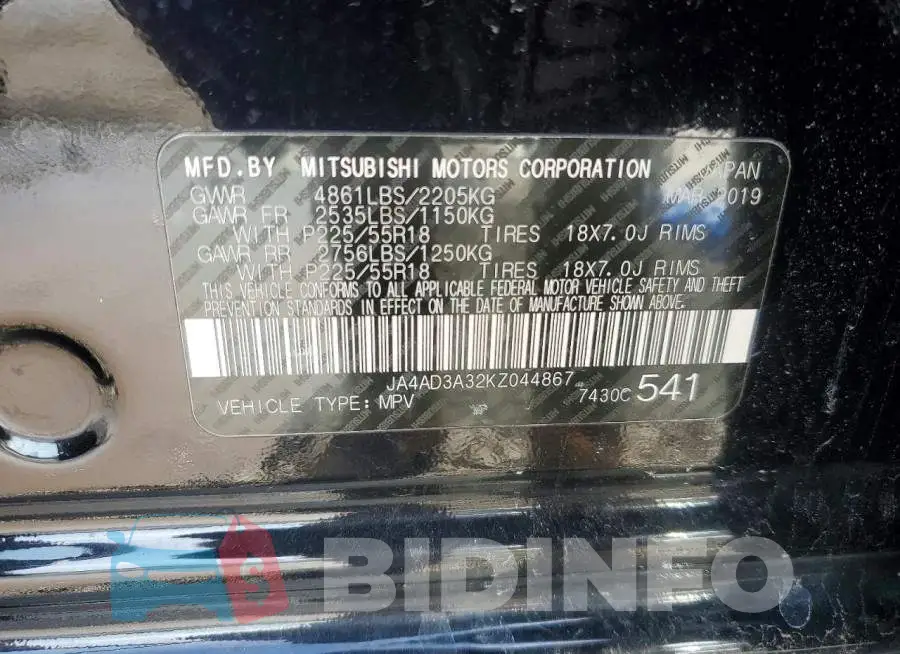 JA4AD3A32KZ044867 Photo# 13
