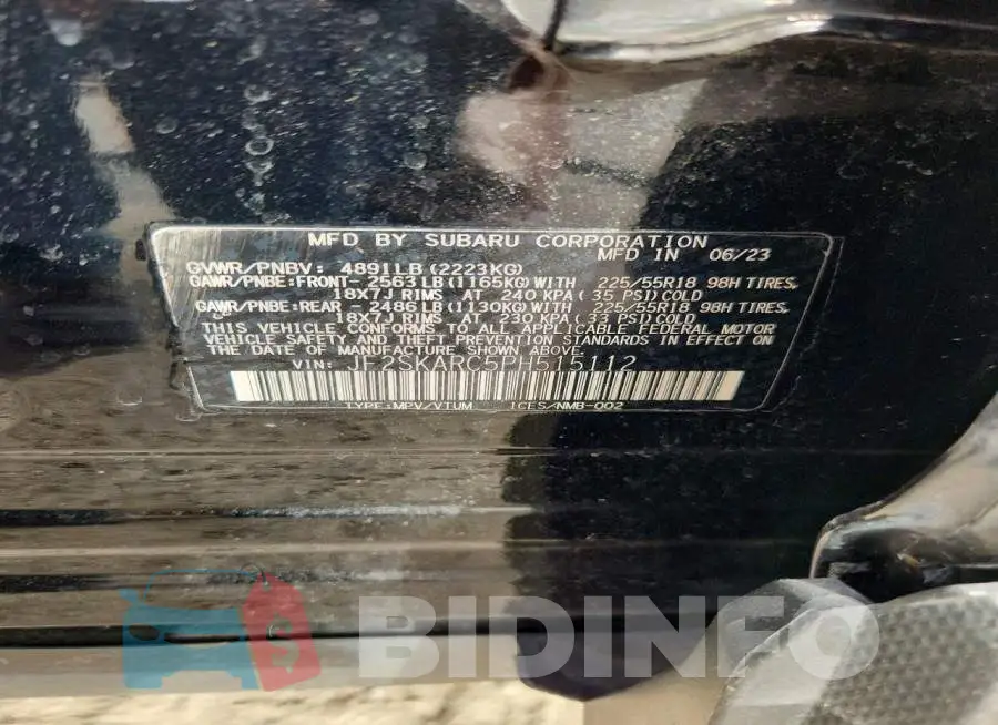 JF2SKARC5PH515112 Photo# 13