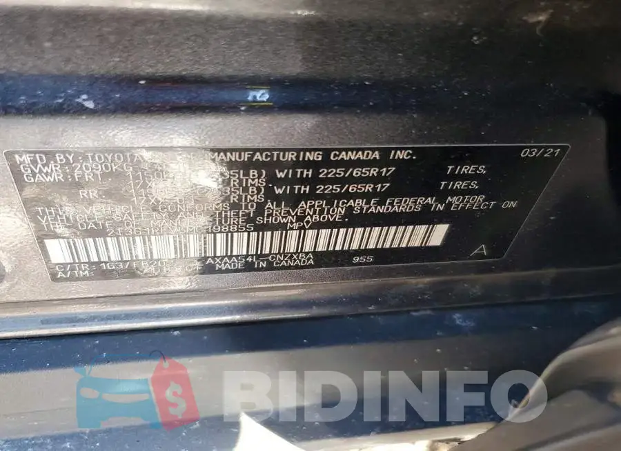 2T3G1RFV5MC198855 Photo# 13