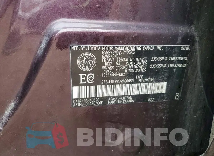 2T3JFREV8JW760850 Photo# 13