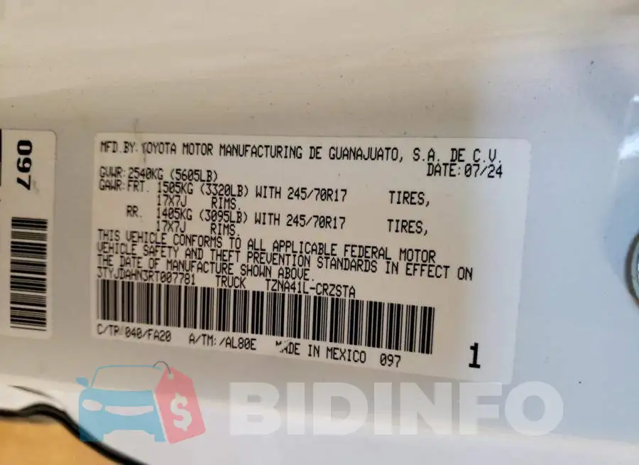 3TYJDAHN3RT007781 Photo# 12