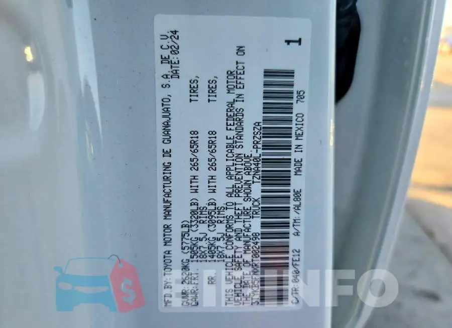 3TYKB5FNXRT002498 Photo# 13