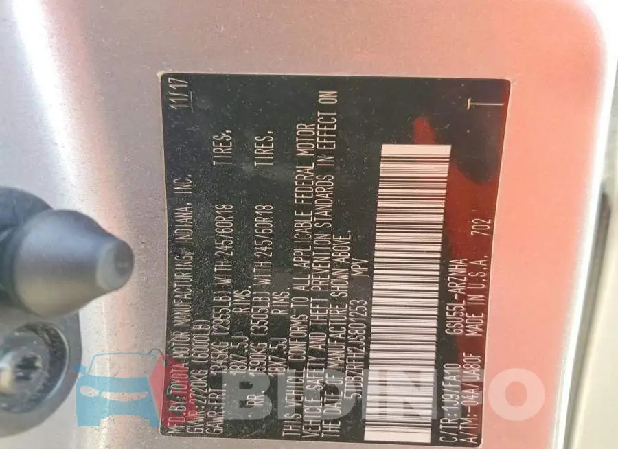 5TDBZRFH2JS801253 Photo# 13
