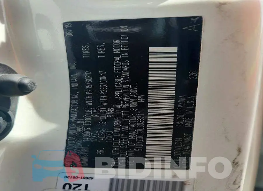 5TDYZ3DC3LS038211 Photo# 13