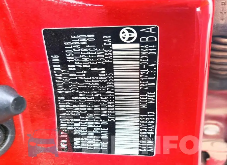 5YFBURHE5HP708585 Photo# 12