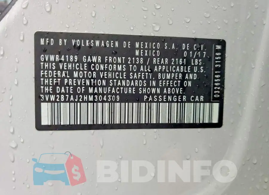 3VW2B7AJ2HM304309 Photo# 12