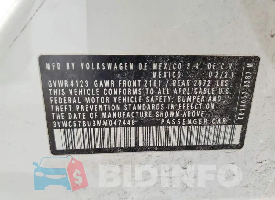 3VWC57BU3MM047448 Photo# 12