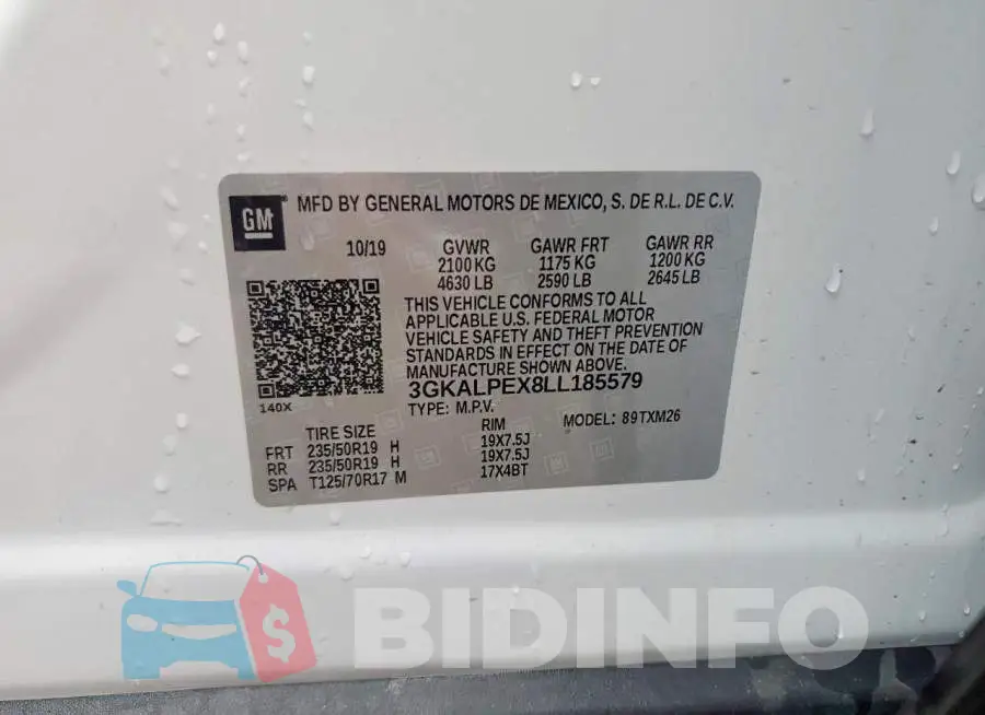 3GKALPEX8LL185579 Photo# 13