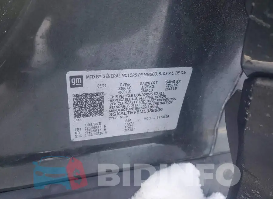 3GKALTEV8ML386889 Photo# 12