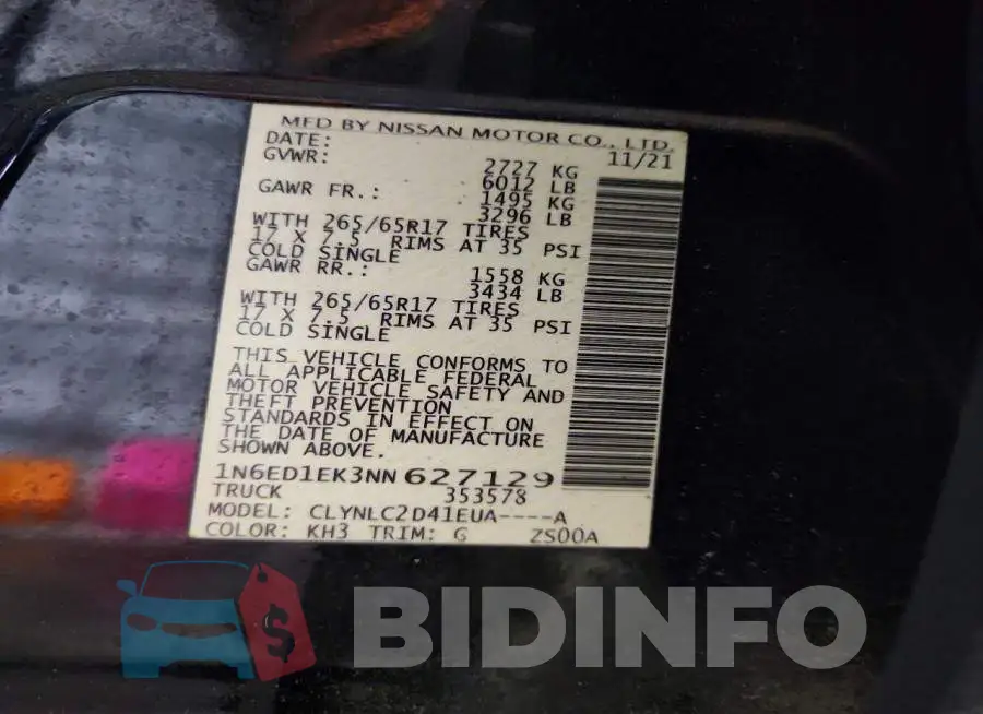 1N6ED1EK3NN627129 Photo# 12