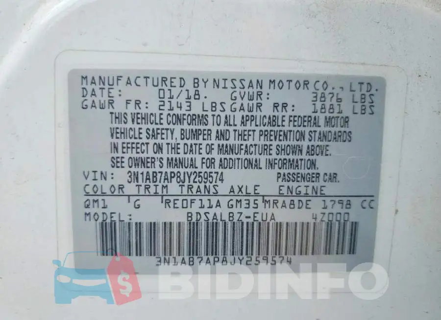3N1AB7AP8JY259574 Photo# 12