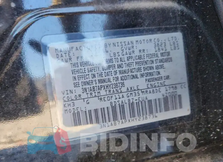 3N1AB7APXHY238736 Photo# 12