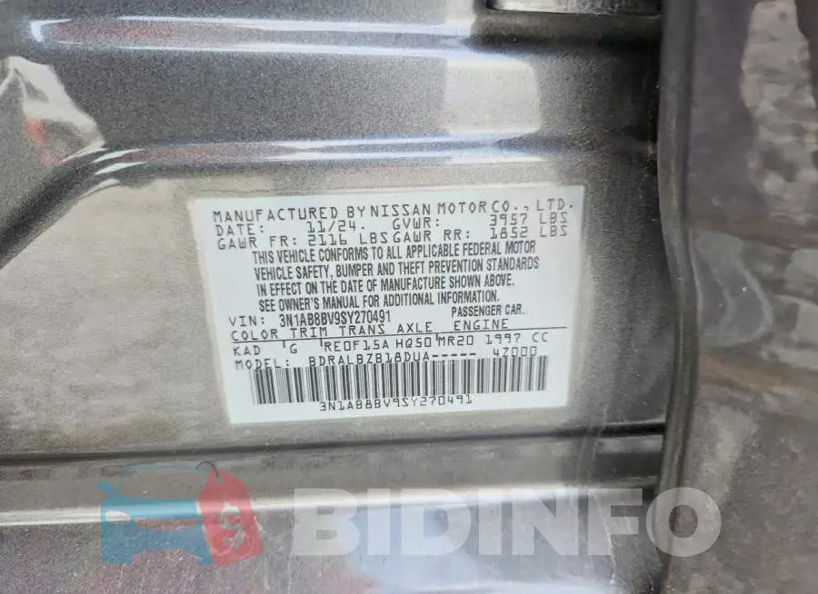 3N1AB8BV9SY270491 Photo# 12