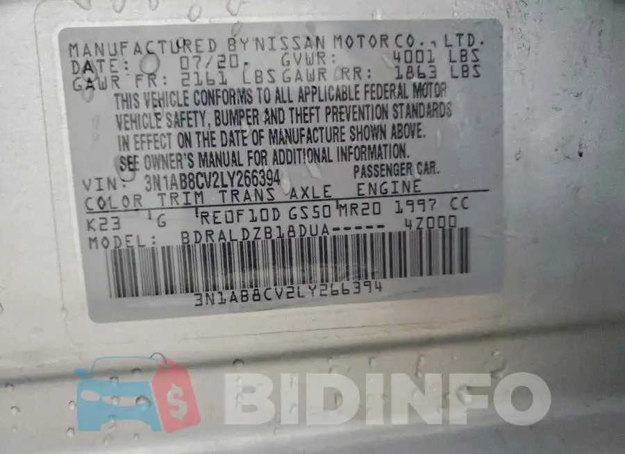 3N1AB8CV2LY266394 Photo# 12