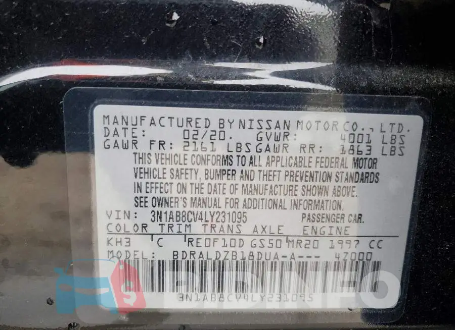 3N1AB8CV4LY231095 Photo# 12