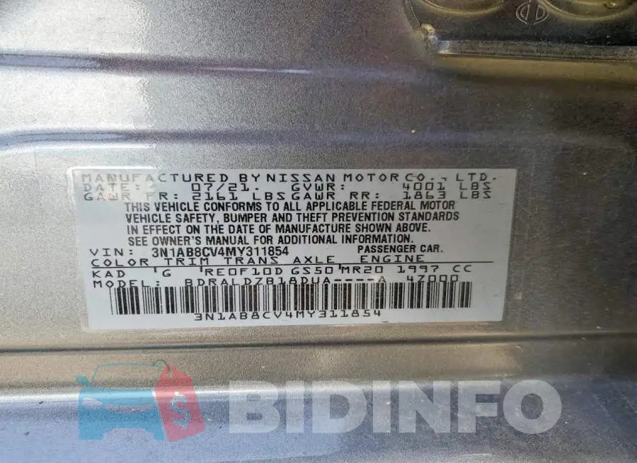 3N1AB8CV4MY311854 Photo# 13