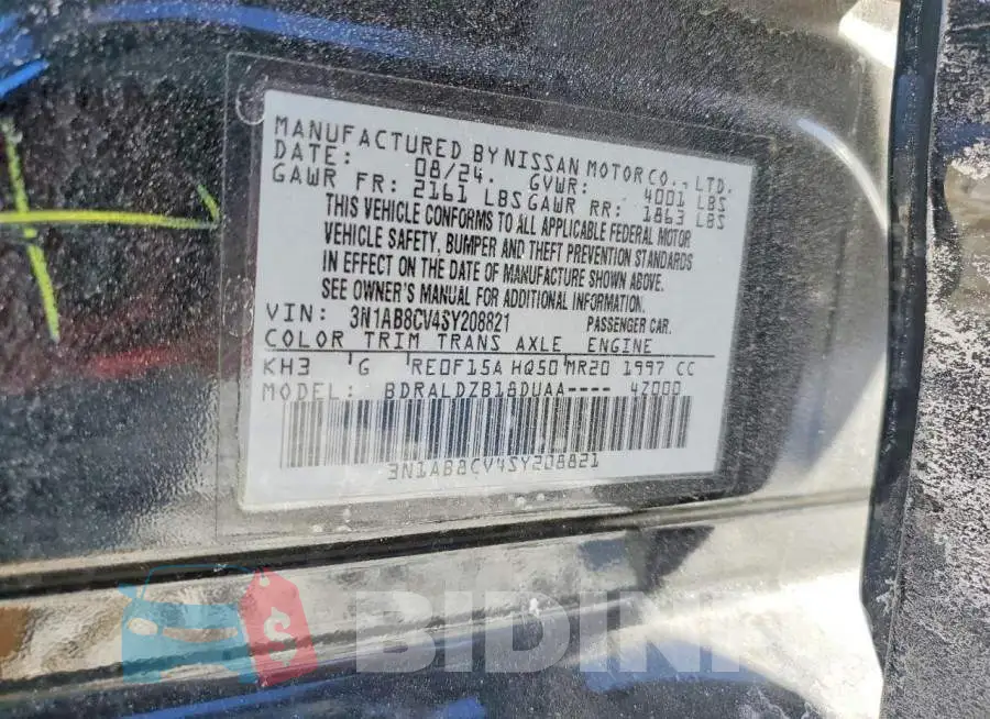 3N1AB8CV4SY208821 Photo# 12