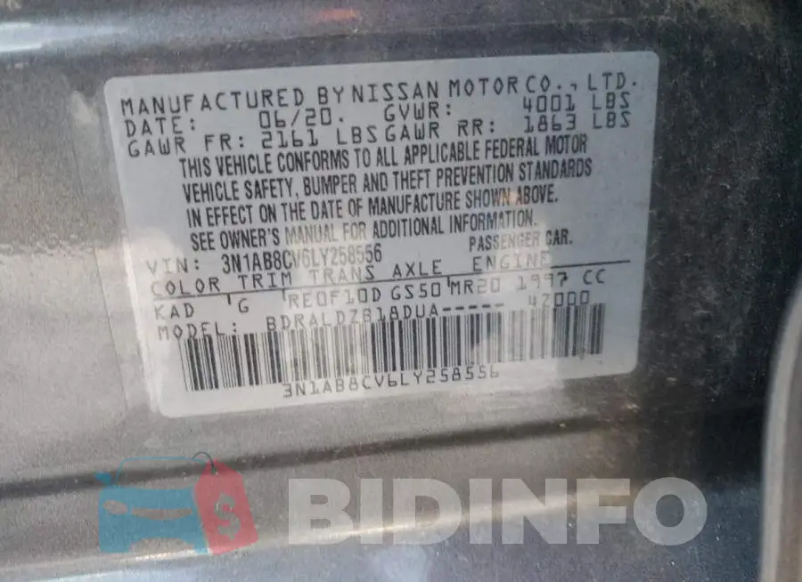 3N1AB8CV6LY258556 Photo# 13