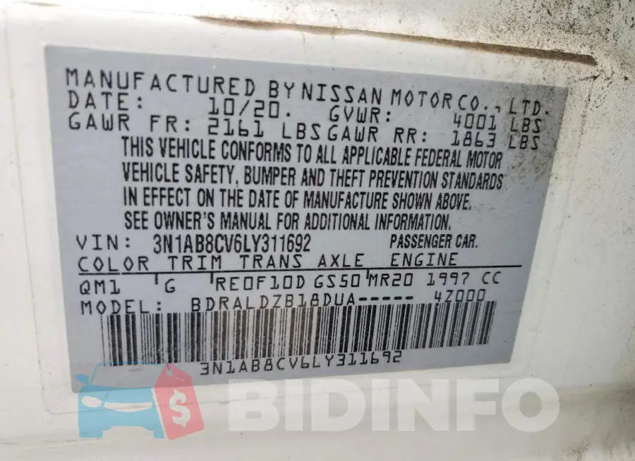 3N1AB8CV6LY311692 Photo# 12