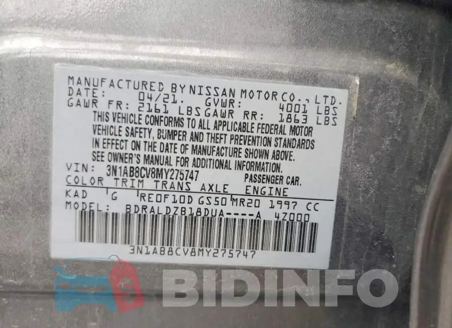 3N1AB8CV8MY275747 Photo# 13