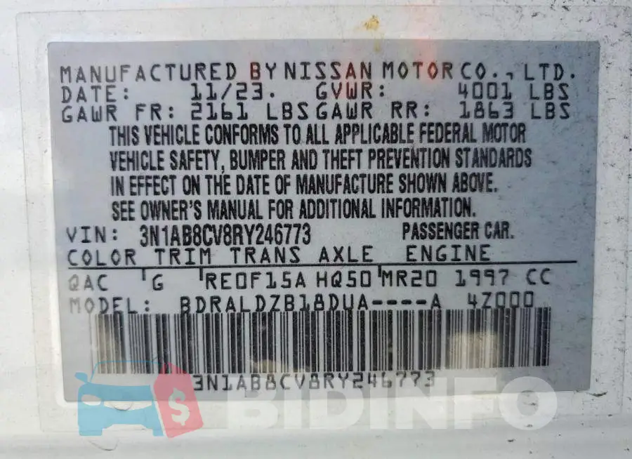 3N1AB8CV8RY246773 Photo# 12