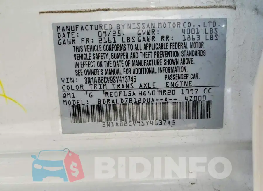 3N1AB8CV9SY413745 Photo# 13