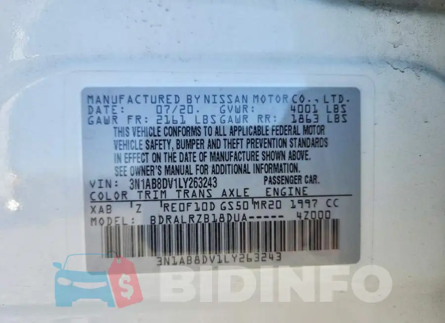 3N1AB8DV1LY263243 Photo# 12