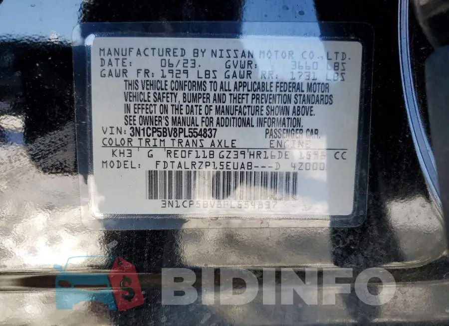 3N1CP5BV8PL554837 Photo# 13