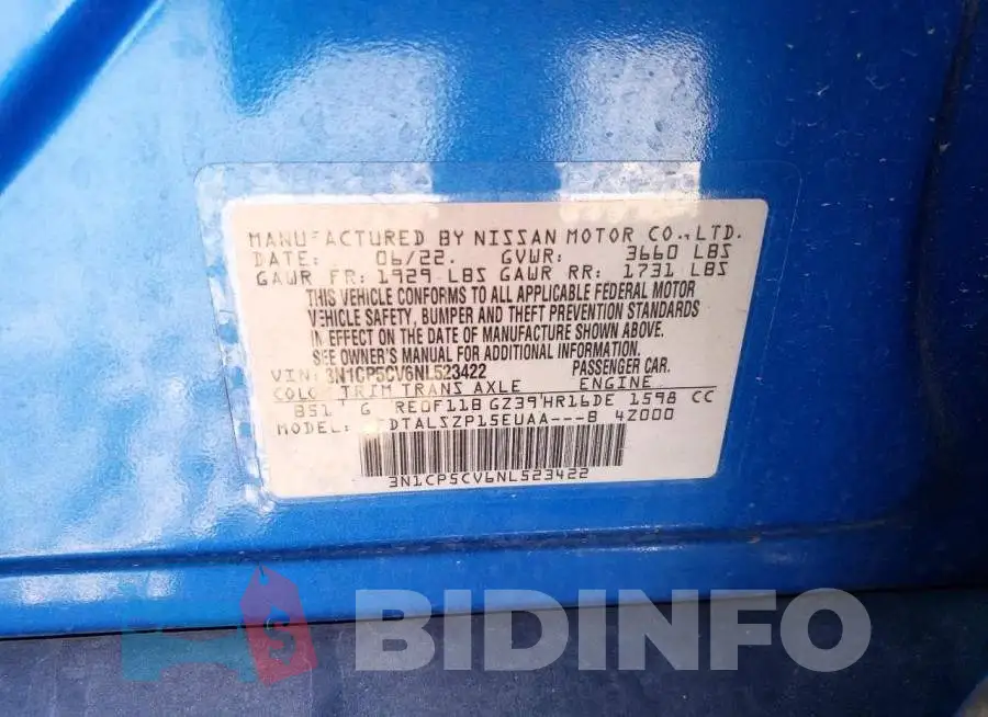 3N1CP5CV6NL523422 Photo# 13