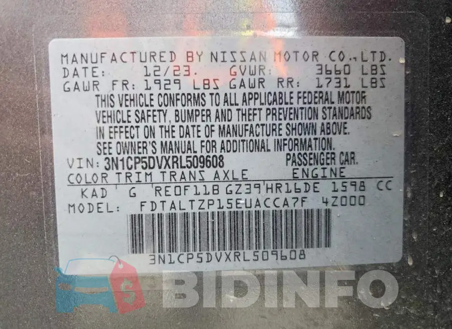 3N1CP5DVXRL509608 Photo# 13