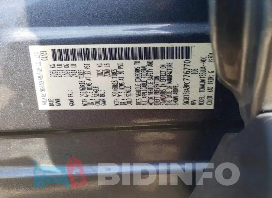 5N1BT3BA9PC776770 Photo# 13