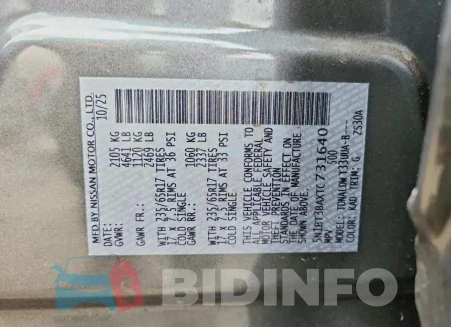 5N1BT3BAXTC731640 Photo# 13