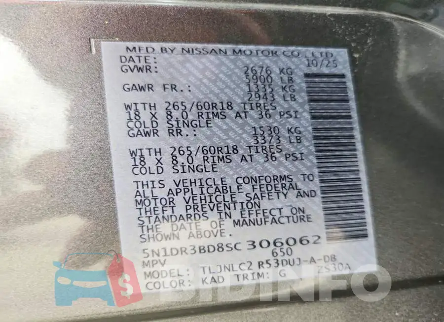 5N1DR3BD8SC306062 Photo# 14