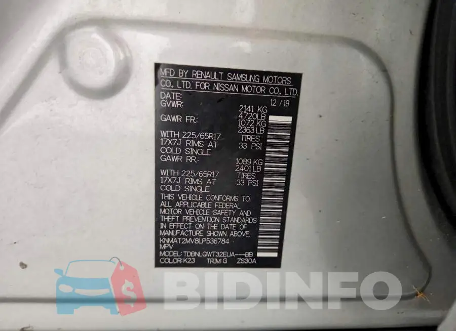 KNMAT2MV8LP536784 Photo# 13