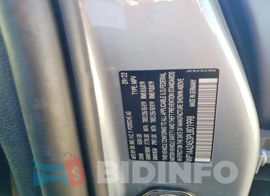 WP1AA2A53PLB01998 Photo# 13