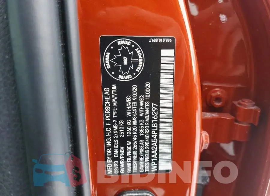 WP1AA2A54PLB16297 Photo# 13