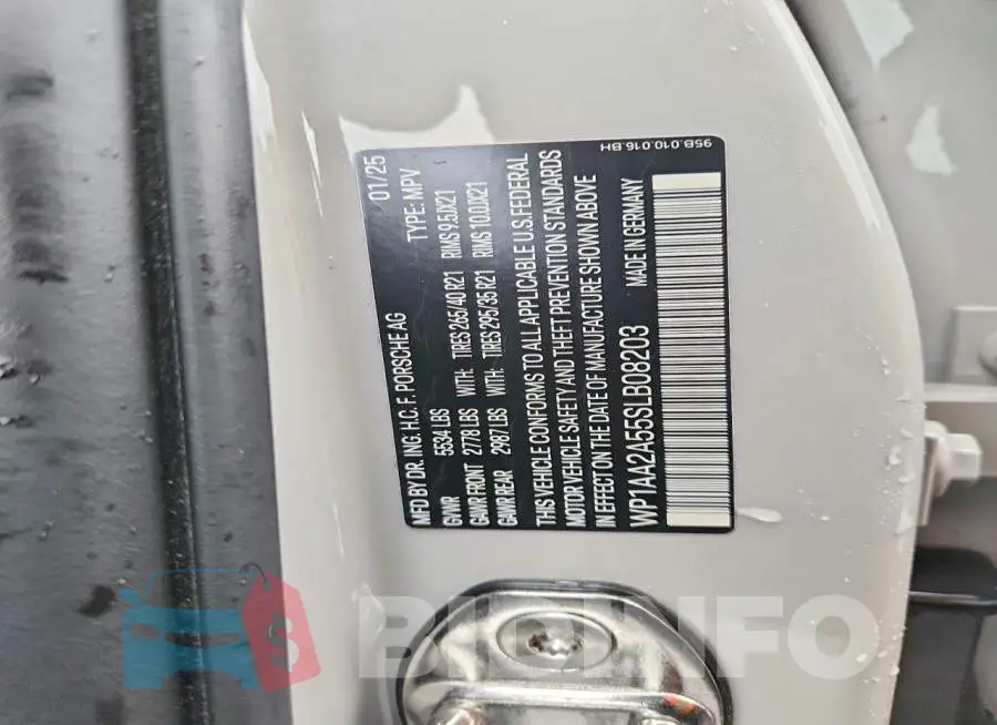 WP1AA2A55SLB08203 Photo# 13