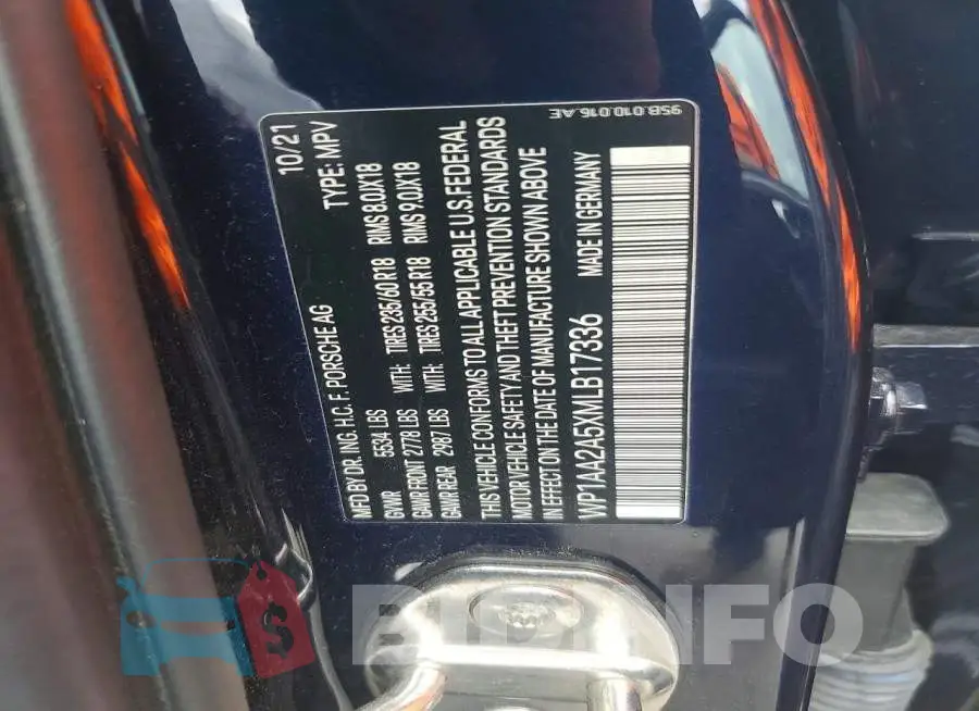 WP1AA2A5XMLB17336 Photo# 12