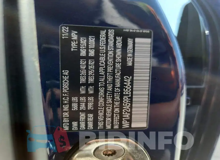 WP1AF2A59PLB56442 Photo# 14