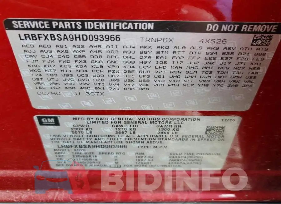 LRBFXBSA9HD093966 Photo# 13