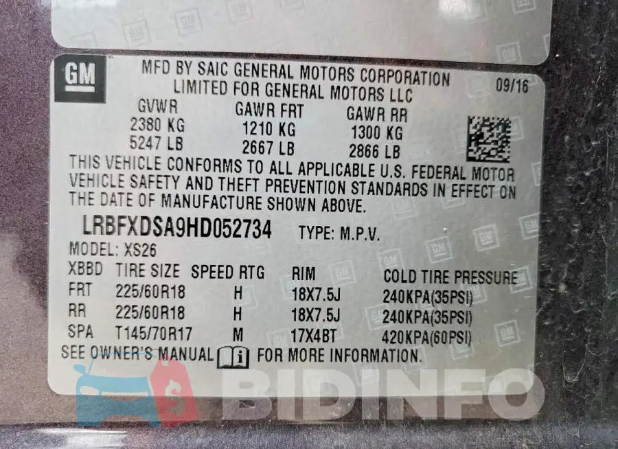 LRBFXDSA9HD052734 Photo# 14