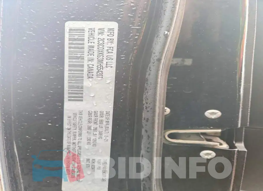 2C3CDXKG3MH554207 Photo# 13