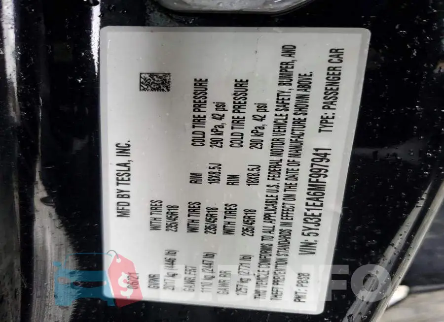 5YJ3E1EA6MF997941 Photo# 12