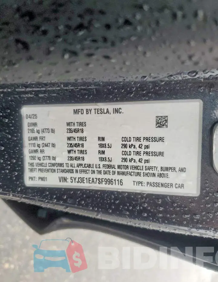 5YJ3E1EA7SF996116 Photo# 12