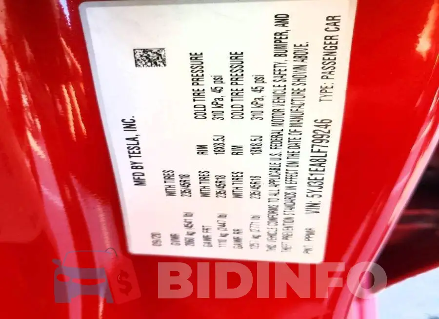 5YJ3E1EA8LF799246 Photo# 13