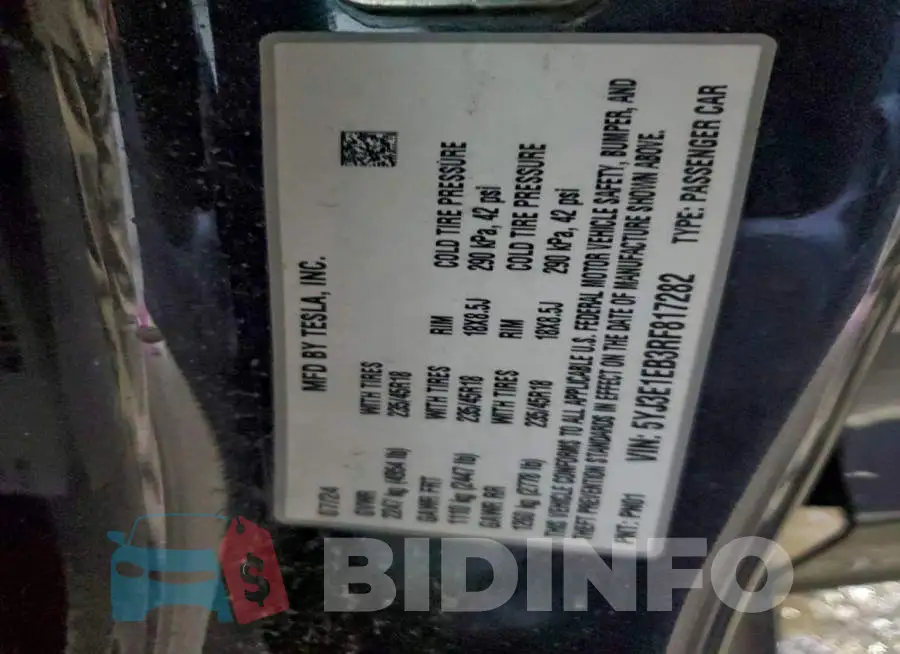 5YJ3E1EB3RF817282 Photo# 12